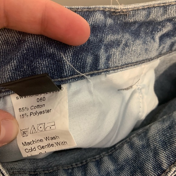 Shein Curve Jean Shorts Hand Painted Back Pockets - Picture 8 of 8